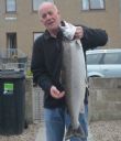 Jim Hindmarch with 15.5 lbs Salmon. Wick River 23rd June 2015