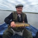 Sandy McNeil with 3 lb Watten Trout. 26th Sept 2015